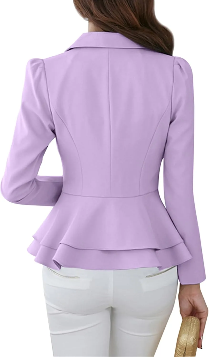 Women's Casual Petite Blazers Long Sleeve Solid Color T-Shirt Suit Office Elegant Blazers