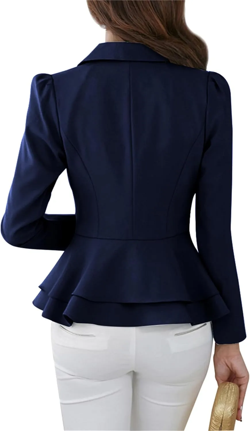 Women's Casual Petite Blazers Long Sleeve Solid Color T-Shirt Suit Office Elegant Blazers