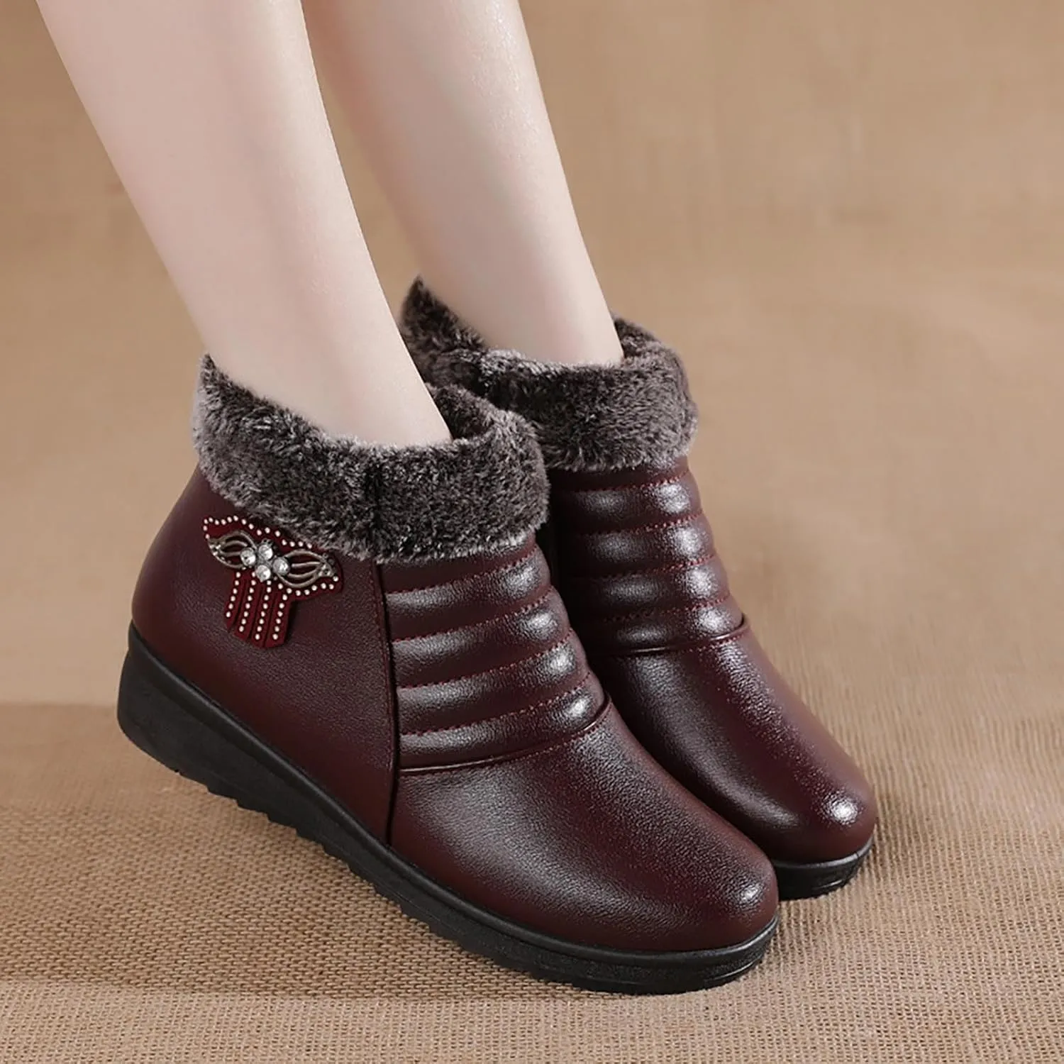 Womens Lace Up Ankle Boots Black Boots Women Nude Boots Pioneer Woman Ankle Boots for Women No Heel Casual Women's Booties Size 10 Wide Width