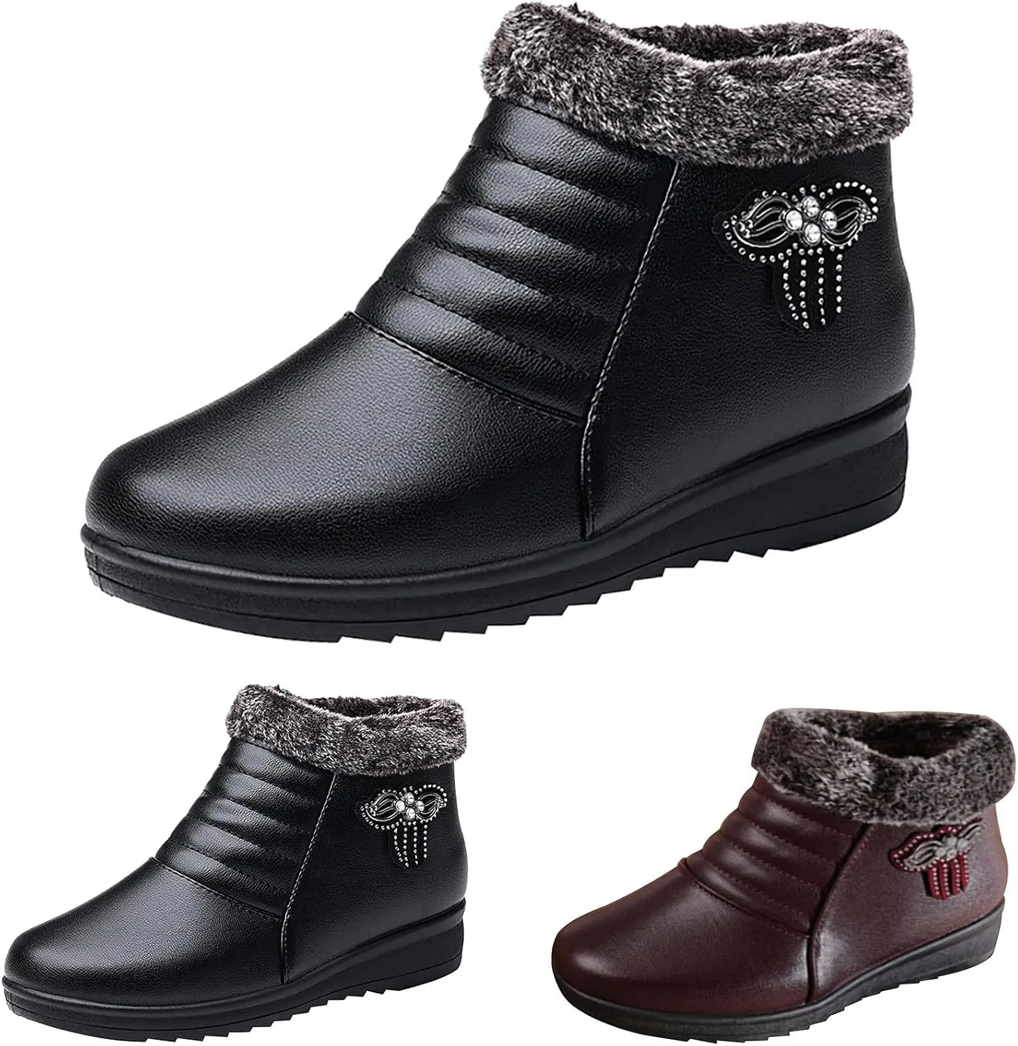 Womens Lace Up Ankle Boots Black Boots Women Nude Boots Pioneer Woman Ankle Boots for Women No Heel Casual Women's Booties Size 10 Wide Width