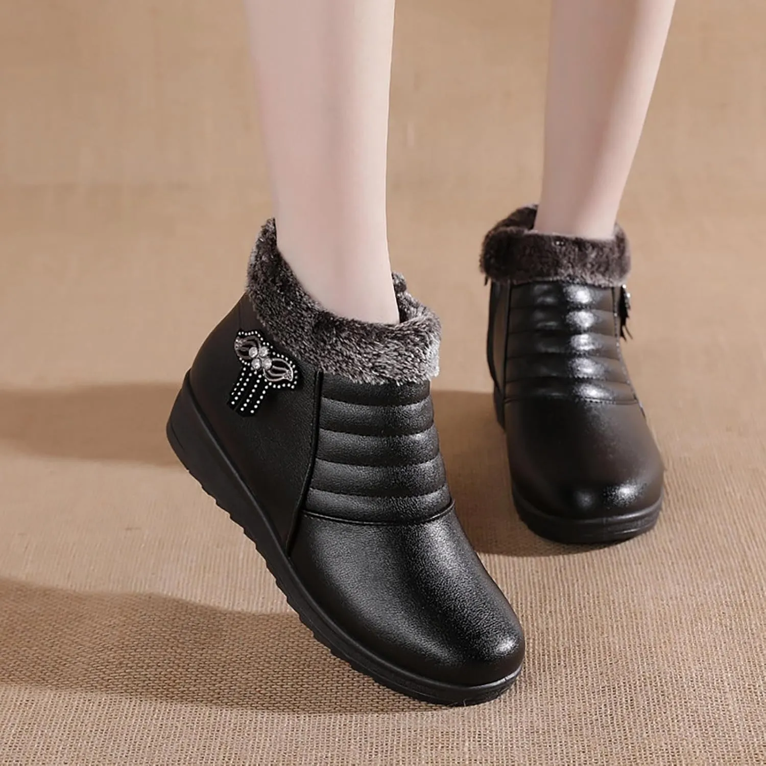 Womens Lace Up Ankle Boots Black Boots Women Nude Boots Pioneer Woman Ankle Boots for Women No Heel Casual Women's Booties Size 10 Wide Width