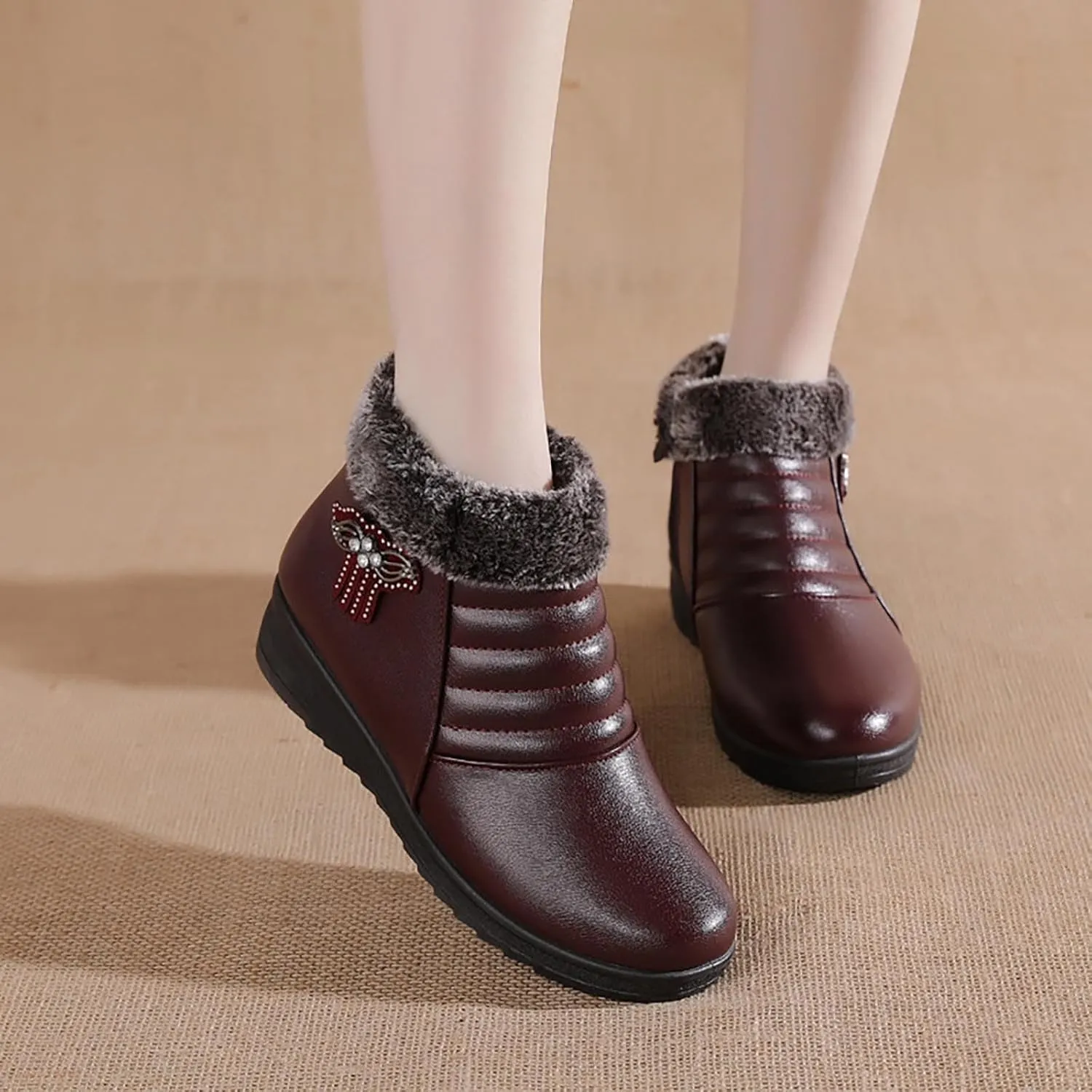 Womens Lace Up Ankle Boots Black Boots Women Nude Boots Pioneer Woman Ankle Boots for Women No Heel Casual Women's Booties Size 10 Wide Width