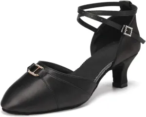 Women's Latin Ballroom Dance Shoes Closed Toe Salsa Performance Social Dancing Practice ShoesShoes