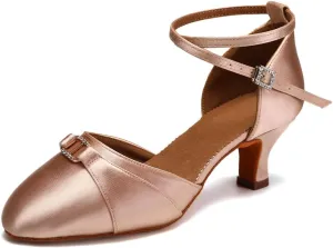 Women's Latin Ballroom Dance Shoes Closed Toe Salsa Performance Social Dancing Practice ShoesShoes