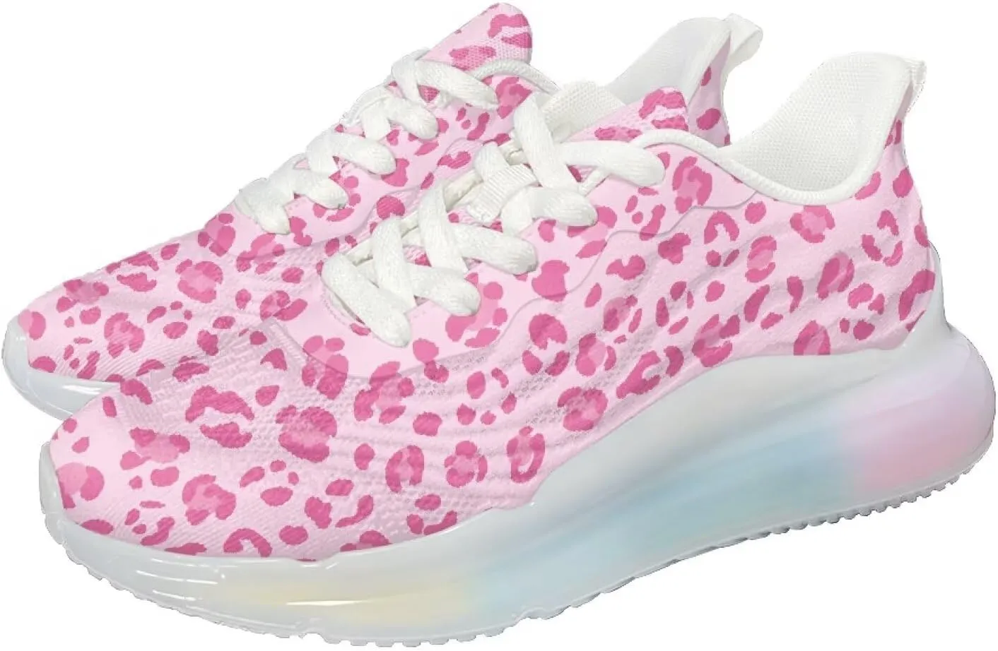 Women's Leopard Sneaker Soft Lightweight Non Slip Gym Sneaker Breathable Air Cushion Walking Shoes for Women US 6-11