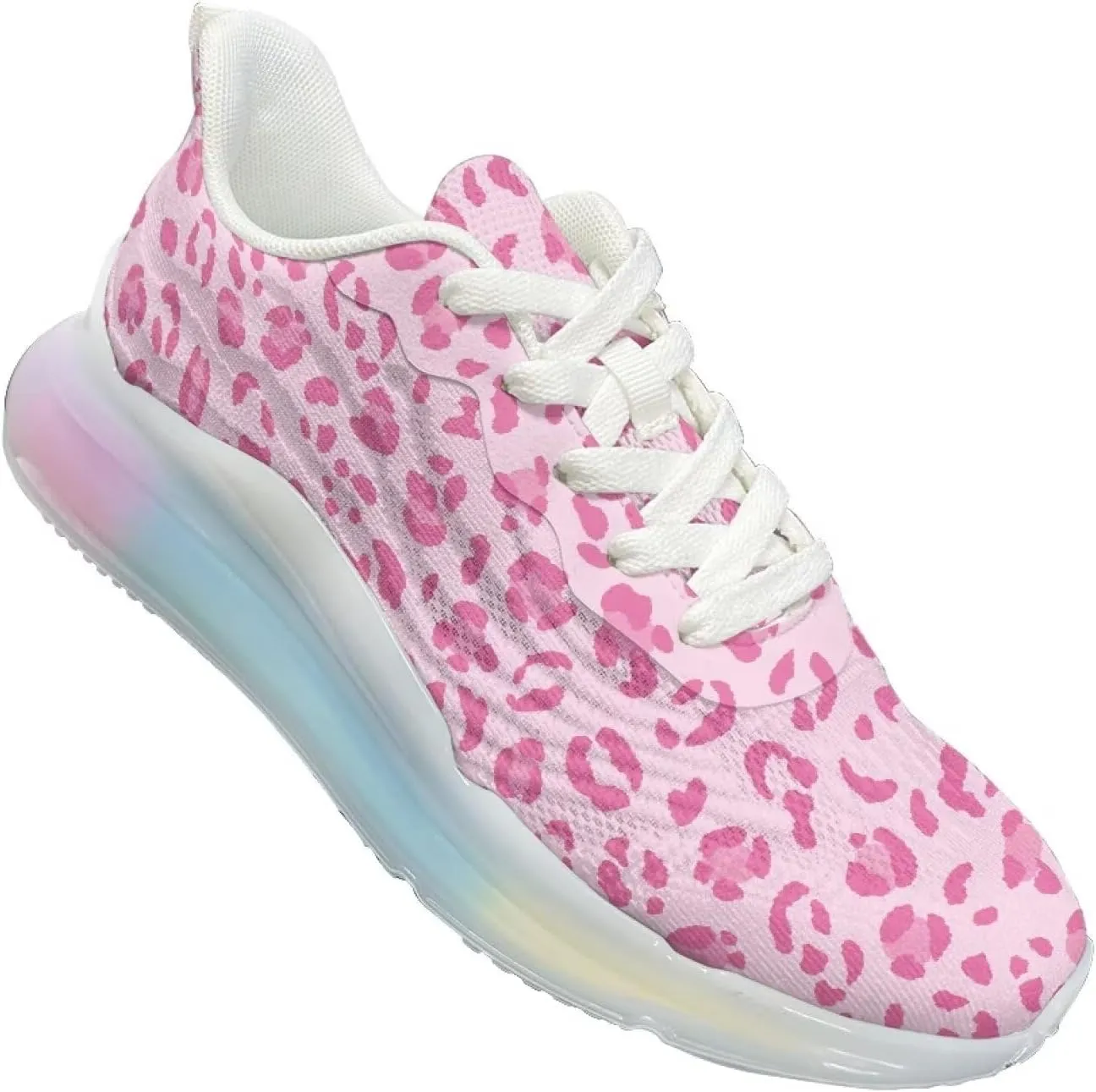 Women's Leopard Sneaker Soft Lightweight Non Slip Gym Sneaker Breathable Air Cushion Walking Shoes for Women US 6-11