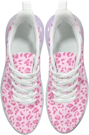 Women's Leopard Sneaker Soft Lightweight Non Slip Gym Sneaker Breathable Air Cushion Walking Shoes for Women US 6-11