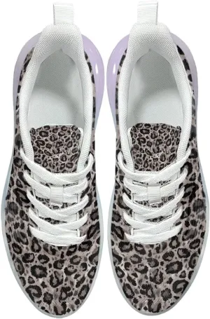 Women's Leopard Sneaker Soft Lightweight Non Slip Gym Sneaker Breathable Air Cushion Walking Shoes for Women US 6-11