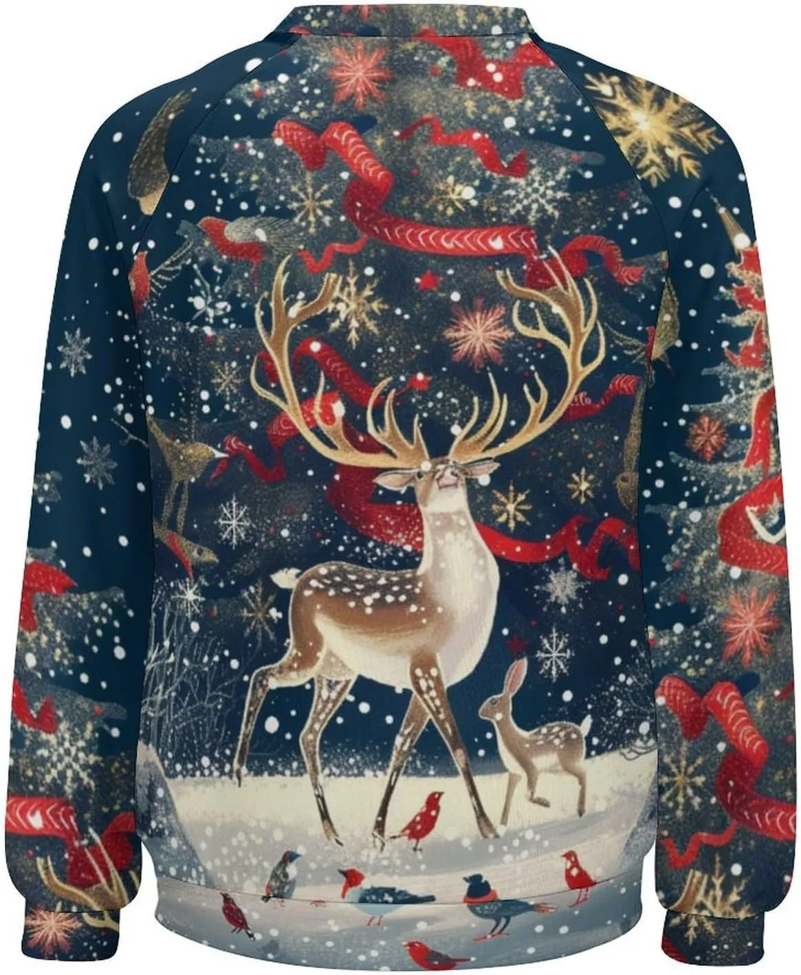 Womens Long Sleeve Tops Christmas Print Sweatshirts Fall Pullover Crewneck Soft Elegant Shirts Boho Tops for Women