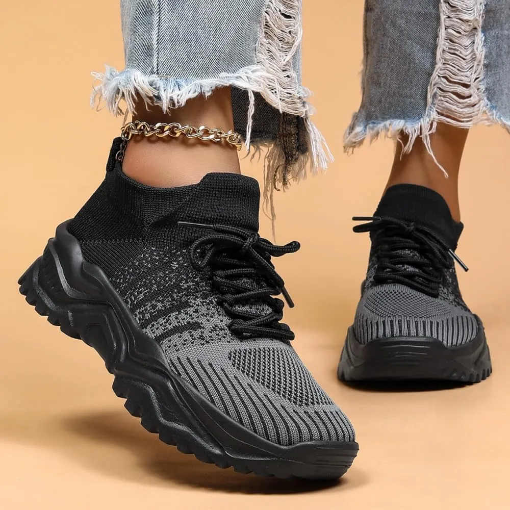 Women's Mesh Orthopedic Sneakers,Mesh Breathable Lightweight Knitted Socks Sneakers,Women Orthopedic Breathable Soft Shoes Slip on Sneakers