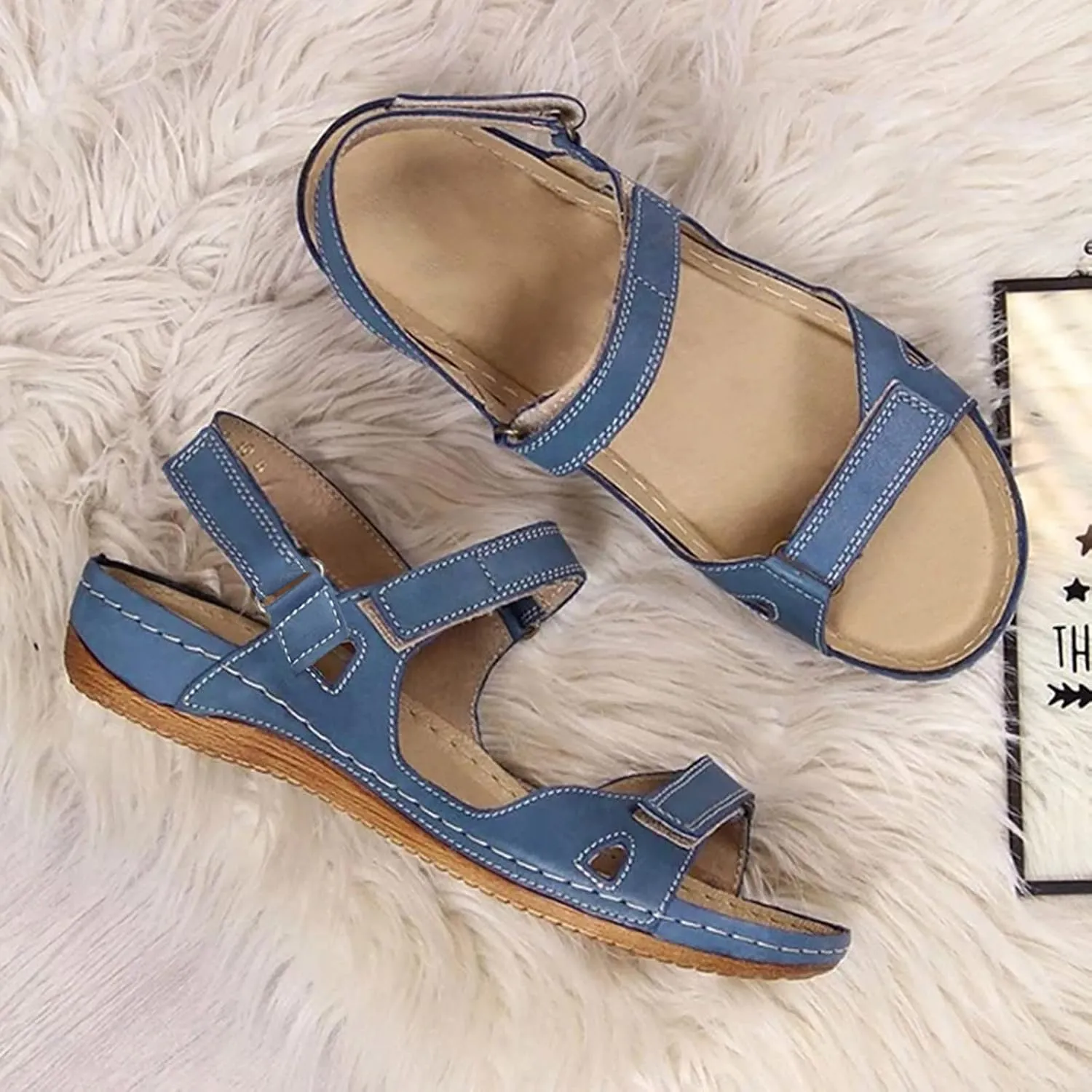 Womens Orthopedic Slides with Arch Support Summer Sandals Comfortable Walking Shoes Adjustable Straps Lightweight Beach Casual Outdoor Plantar Fasciitis Recovery