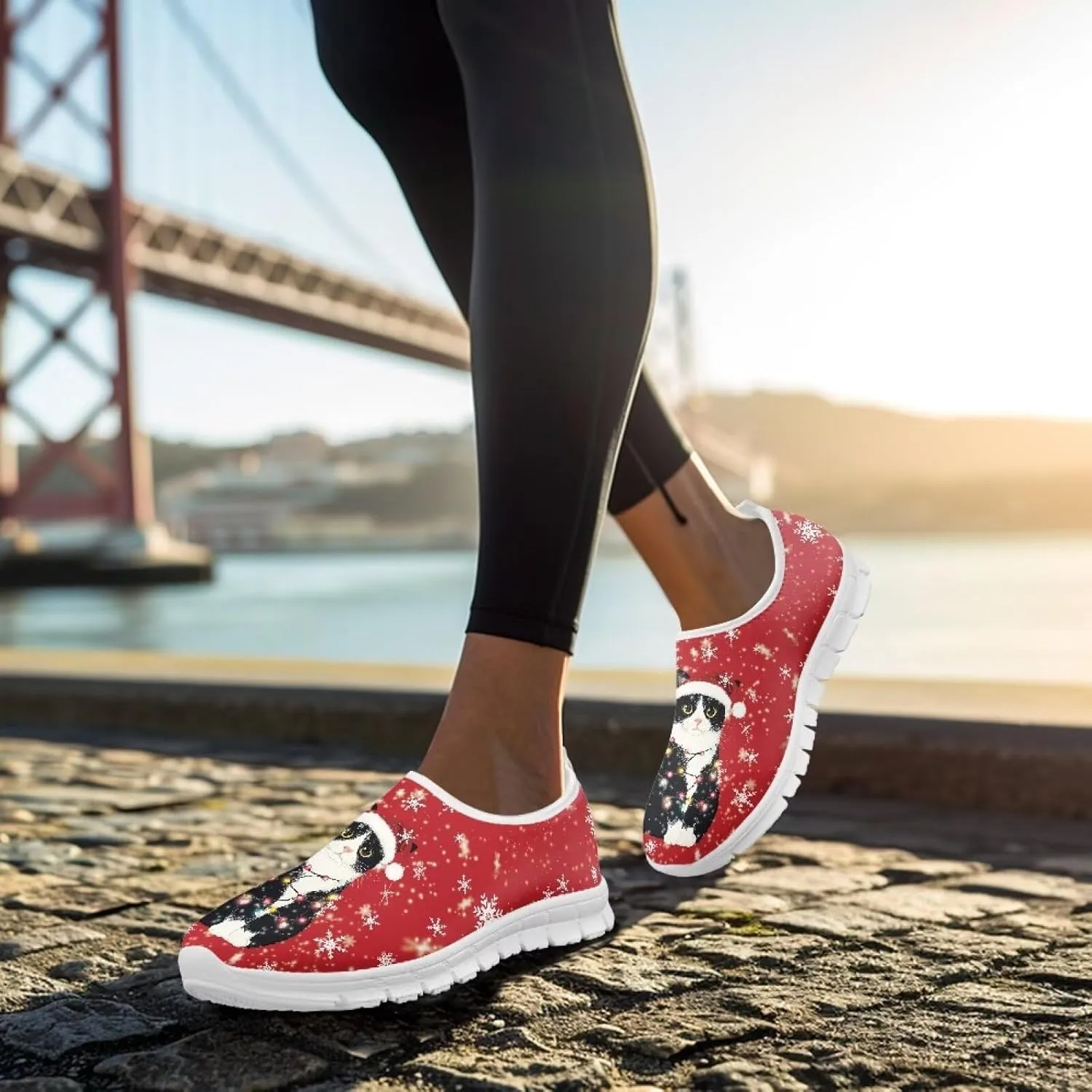 Womens Outdoor Cycling Canvas Shoes Low Top Fashion Sneakers Slip on Walking ShoeWhite Sole