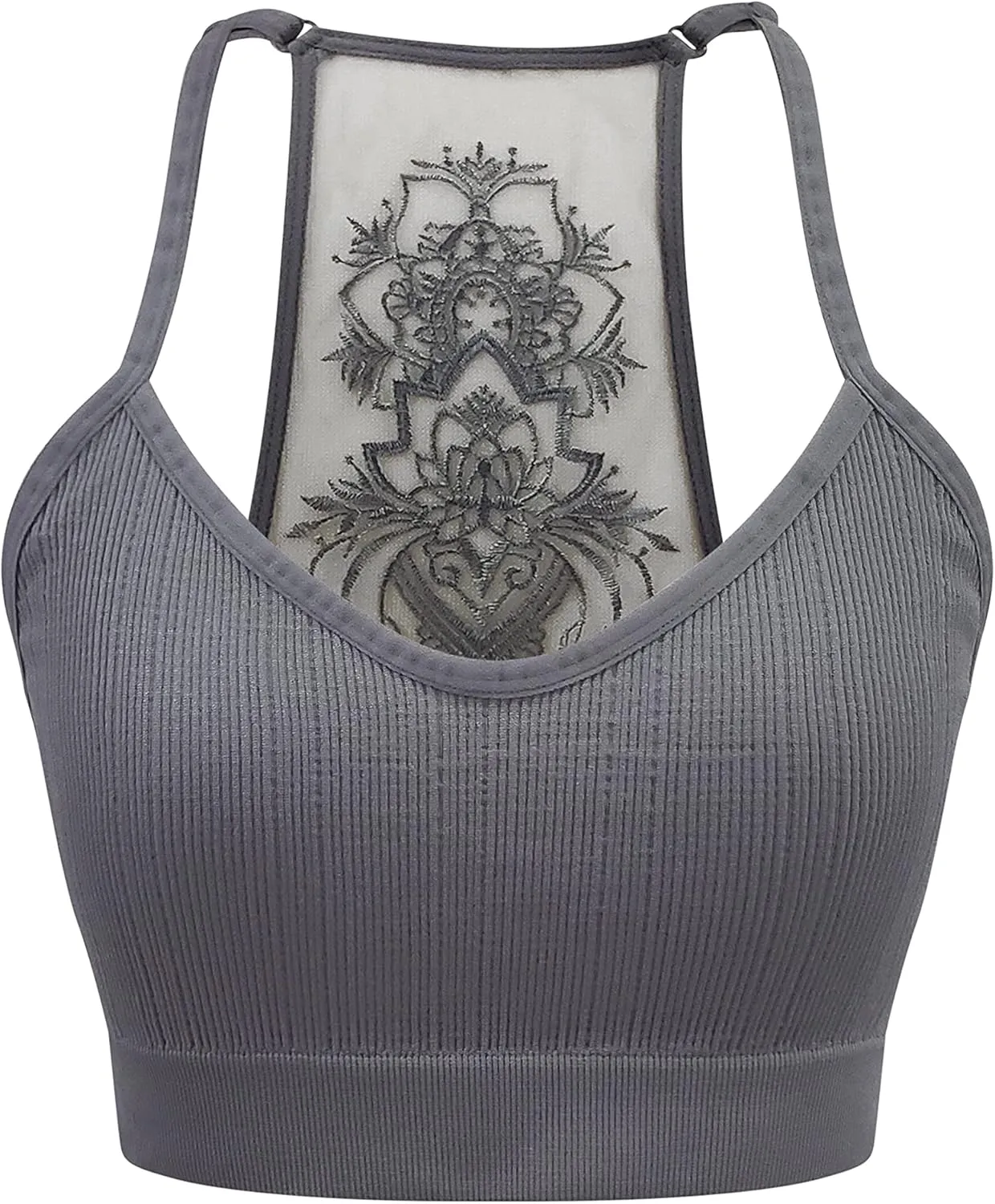 Women's Plus Size Tattoo Mesh Bralette