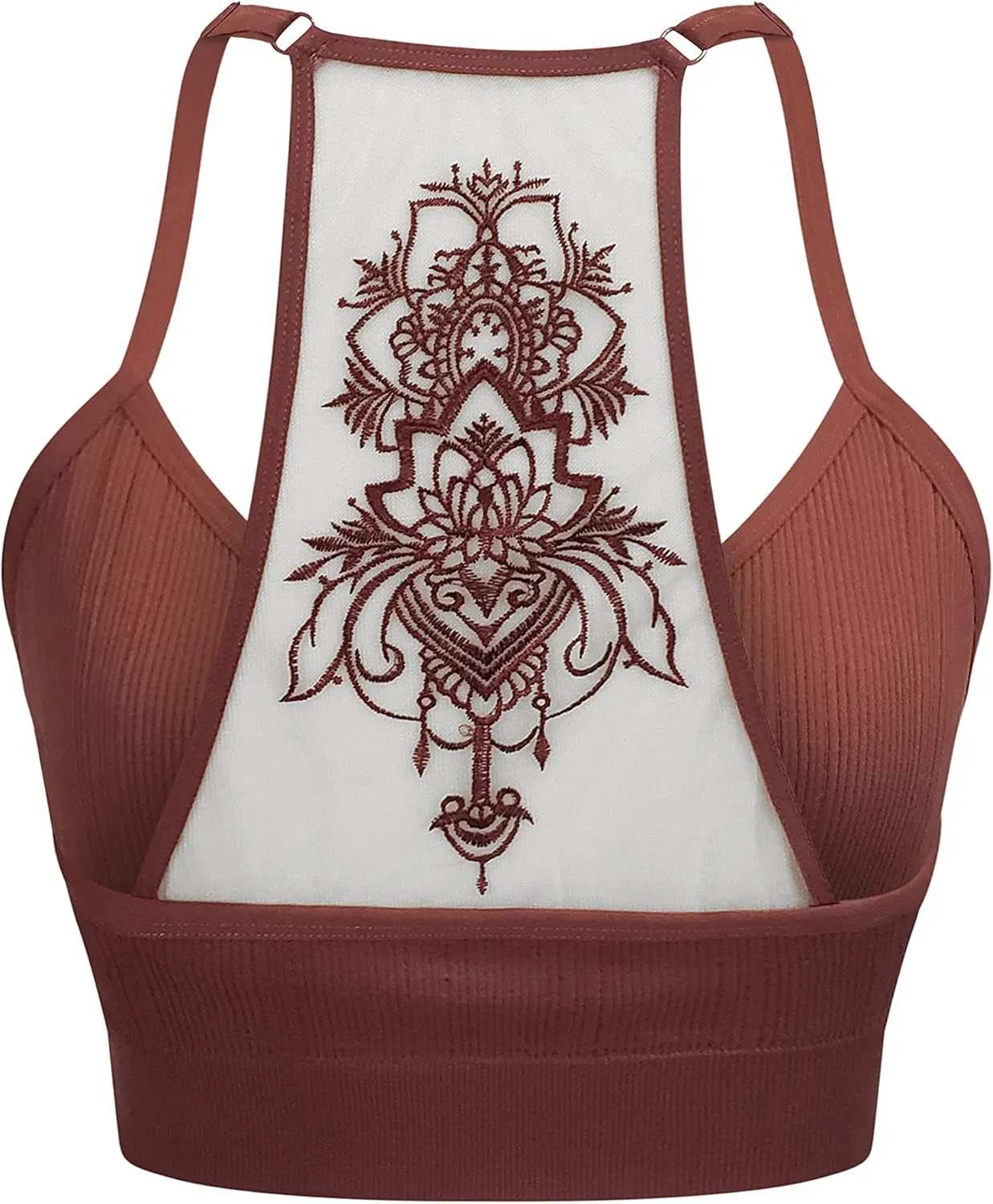 Women's Plus Size Tattoo Mesh Bralette