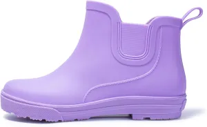 Women's Rain Boots Outdoor Wading PVC Waterproof Wear-resistant Anti-slip Work Kitchen Ankle Rubber Short Boots