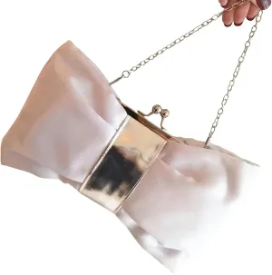 Women's rhinestone evening bag Chain Rhinestone Bow Handbag Crossbody Shoulder Bag Evening Wedding Clutch Bag