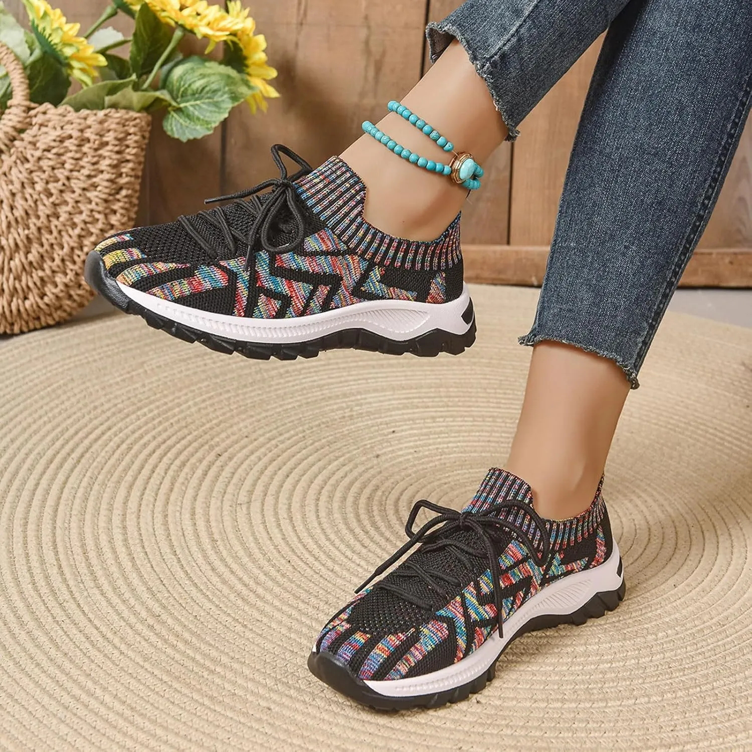Womens Running Shoes Slip-on Walking Tennis Sneakers Lightweight Breathable Casual Soft Sole Mesh Workout Sports Shoes