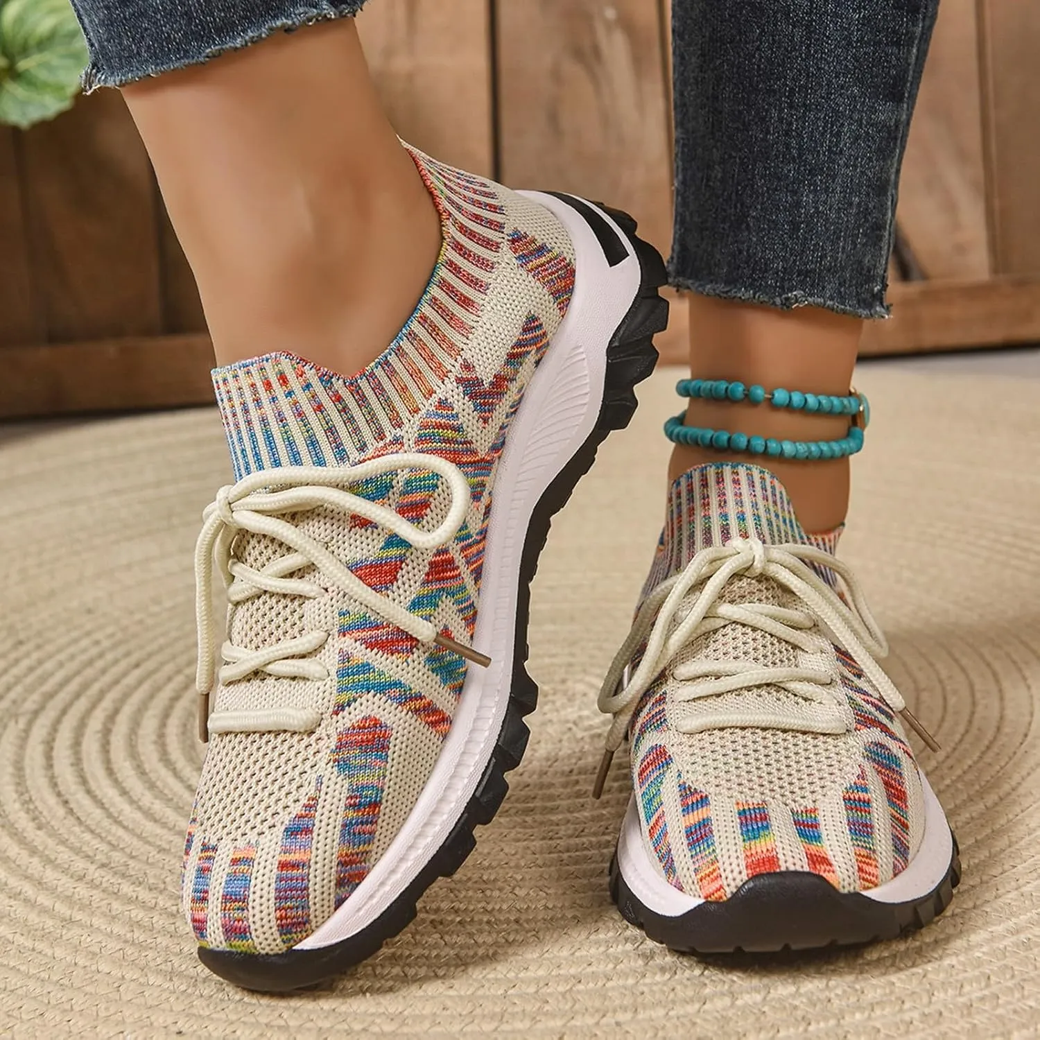 Womens Running Shoes Slip-on Walking Tennis Sneakers Lightweight Breathable Casual Soft Sole Mesh Workout Sports Shoes