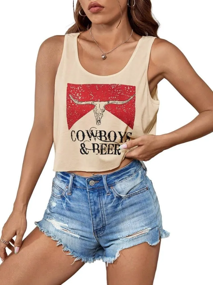 Womens Sexy Crop Tops Loose Fit Cropped Tank Tops for Teen Girls