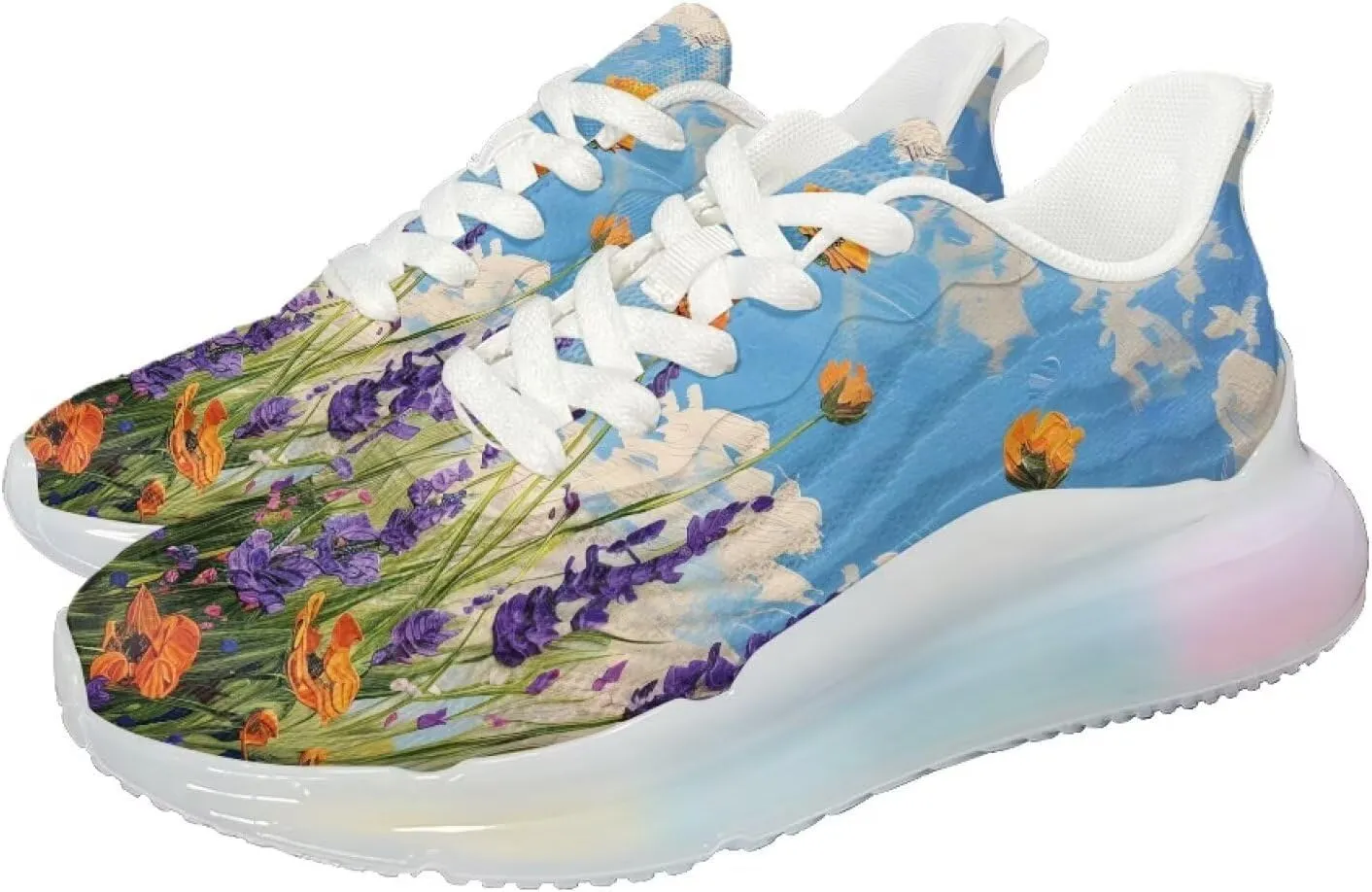 Women's Shoes Breathable Comfortable Lightweight Running Sneaker Non-Slip Air Cushion Footwear Walking Shoes Women US 6-11