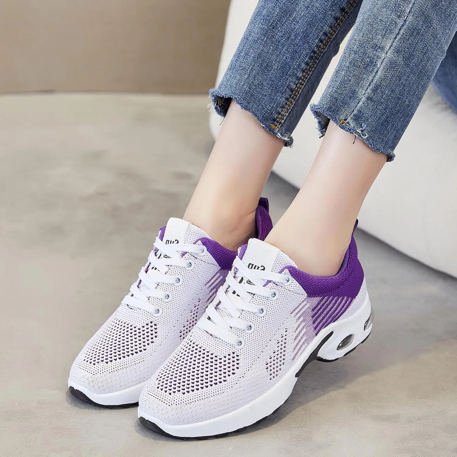 Womens Sneakers Air Cushion Orthopedic Mesh Breathable Gym Work Non Slip Walking Sports Wide Width Toe Box Shoes
