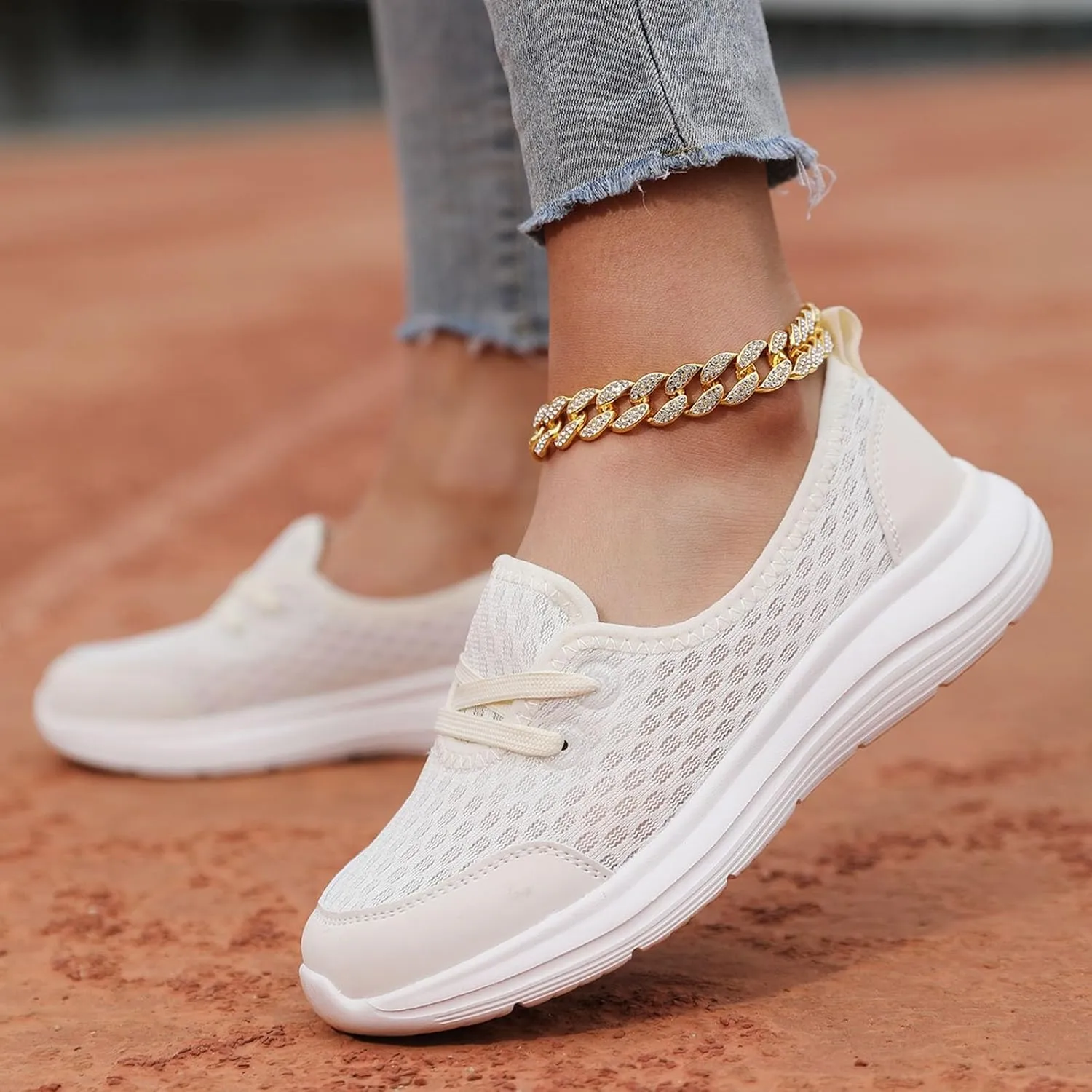 Women's Soft Sole Mesh Comfort Orthopedic Shoes, Orthopedic Shoes for Women Wide Width Arch Support Slip On Comfortable Walking Orthotic Sneakers
