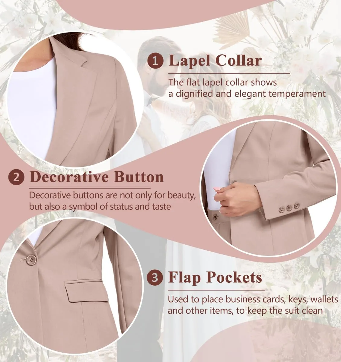 Women's Suits for Work Professional, 2 Piece Office Work Suit Set, Women's Suit Formal Wear