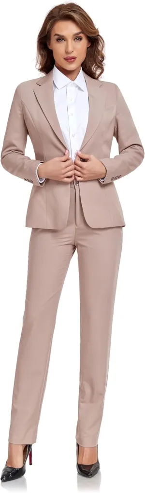 Women's Suits for Work Professional, 2 Piece Office Work Suit Set, Women's Suit Formal Wear