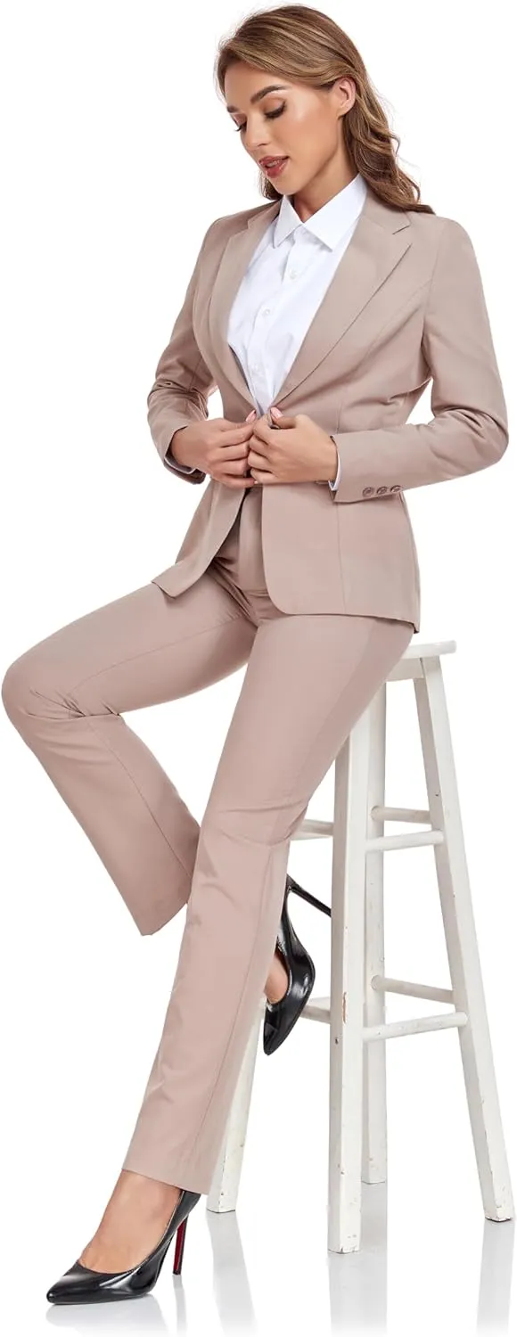 Women's Suits for Work Professional, 2 Piece Office Work Suit Set, Women's Suit Formal Wear