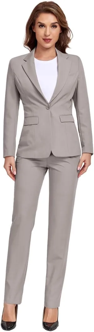 Women's Suits for Work Professional, 2 Piece Office Work Suit Set, Women's Suit Formal Wear
