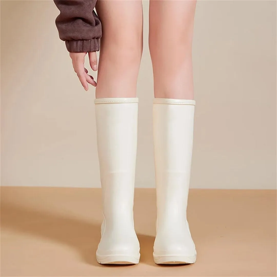 Women's Warm Short Tube Rain Boots Non-Slip Outdoor Rubber Shoes Waterproof Shoes Women