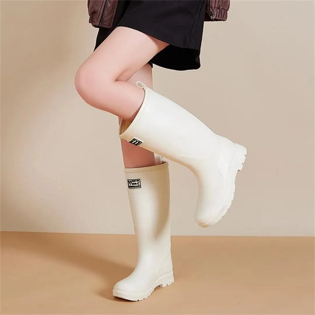 Women's Warm Short Tube Rain Boots Non-Slip Outdoor Rubber Shoes Waterproof Shoes Women