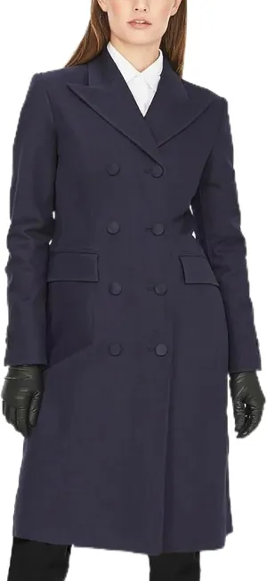 Wool Long Coats For Women Maxi Style Inauguration Dress 2025 Maxi Black Full Length Peacoat