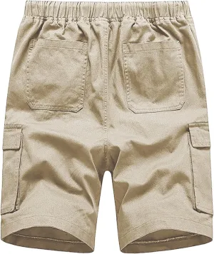 Ymosrh Men's Shorts Casual Outdoor Large Size Multi-Pocket Loose Casual Fashion Overalls Shorts, M-7XL