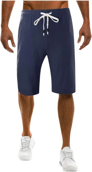 Ymosrh Men's Shorts Fashionable Shorts with Drawstring Solid Color Loose Fitting Casual Sports Shorts Mens, M-5XL