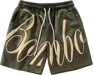 Ymosrh Men's Shorts Quarter Pants Summer Embroidered Letters Casual Gym Shorts Sports Pants Training Short Shorts, M-2XL