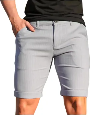 Ymosrh Men's Shorts Summer Elastic Waist Plaid Short Skinny Fit Fashion Fitness Shorts Casual Stretchy Shorts, S-3XL