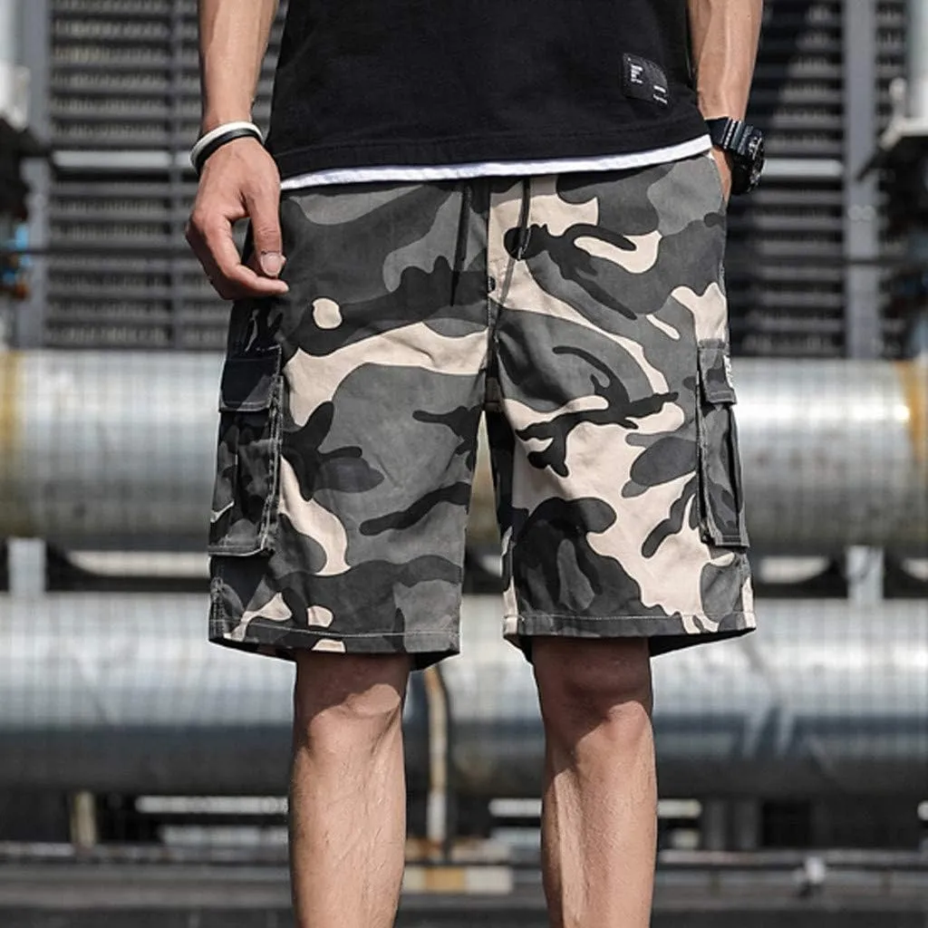 Ymosrh Men's Shorts Summer Outdoors Casual Camouflage Overalls Plus Size Sport Shorts Pants Casual, M-7XL