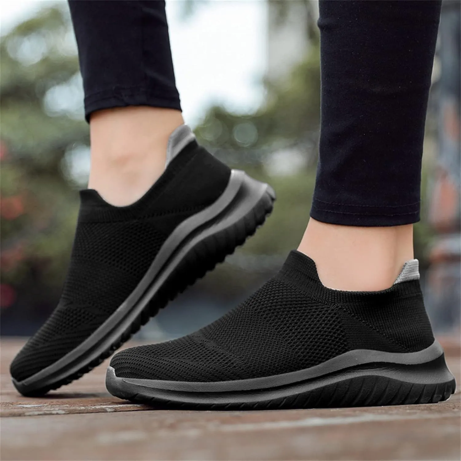 ZSpzx Women's Walking Shoes with Arch Support Mesh Flat Breathable Slip on Sneakers for Plantar Fasciitis Mesh Trainers Comfortable Casual Athletic Running Jogging Shoes for Gym Travel Daily Wear
